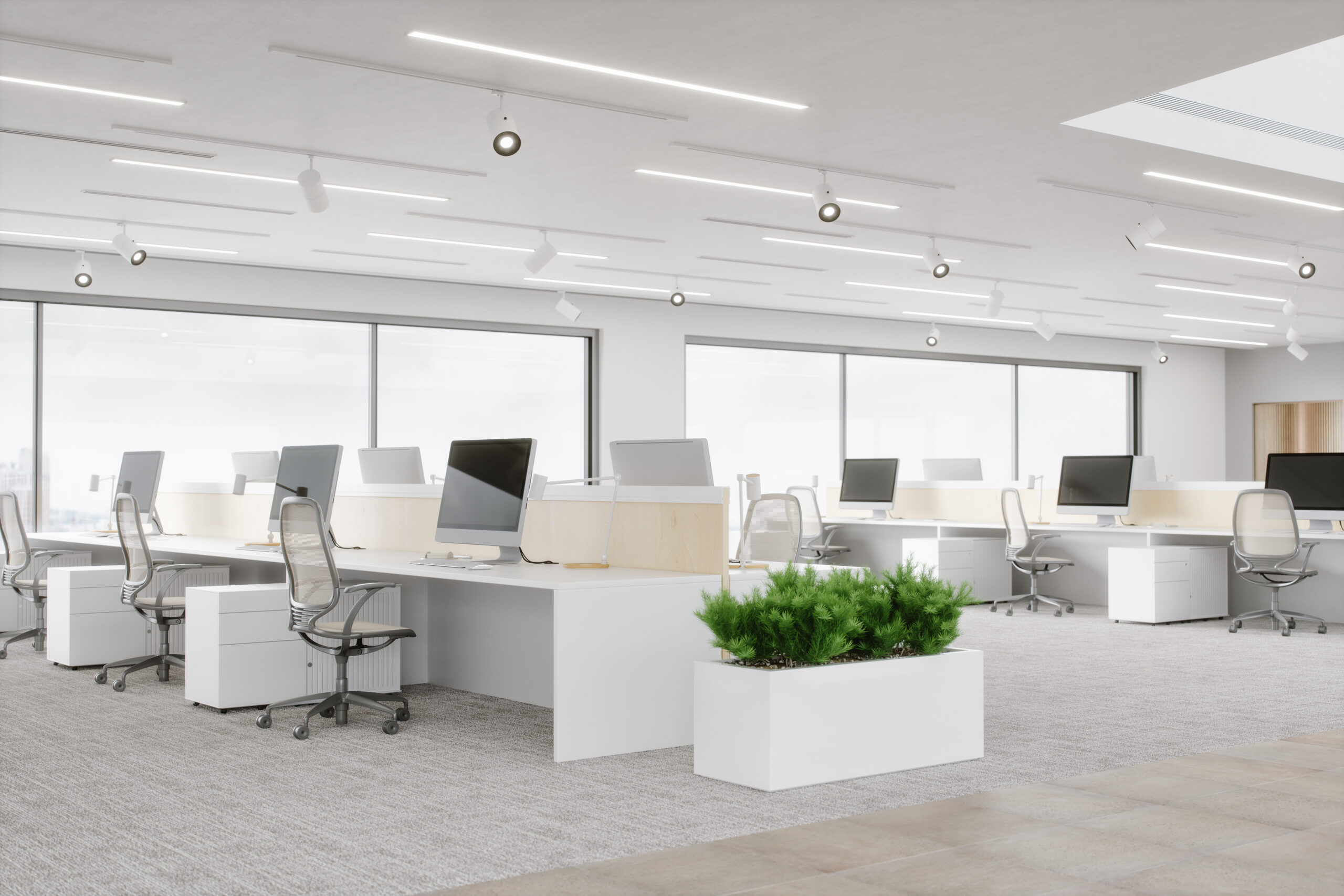 Bright modern office interior for commercial cleaning services