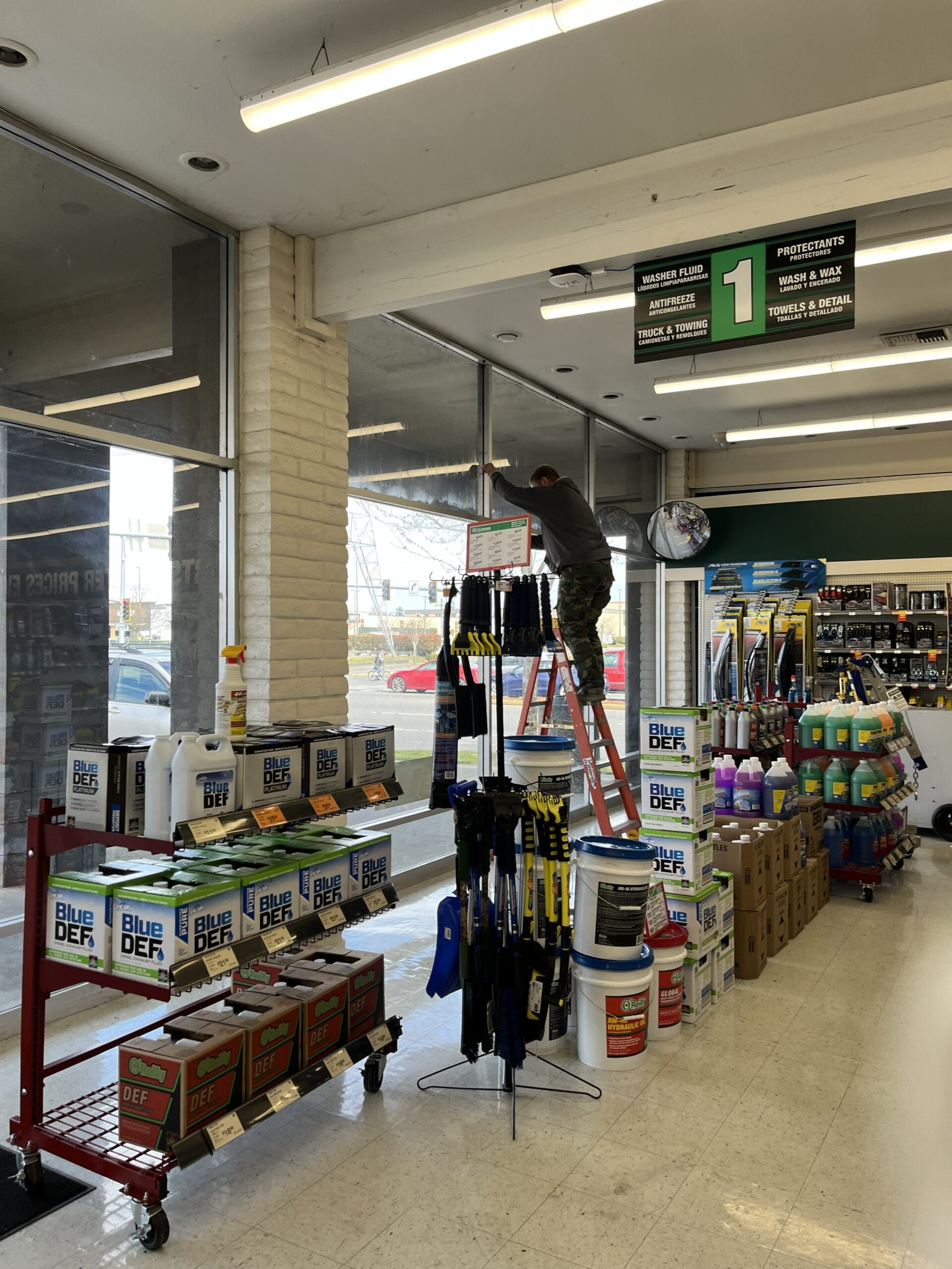 CleanX commercial cleaning team working inside a retail store